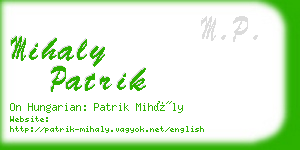 mihaly patrik business card